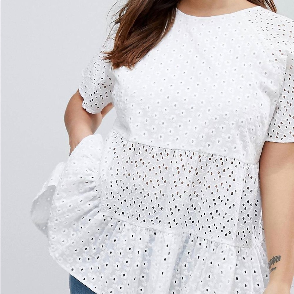 White Broderie Smock Too